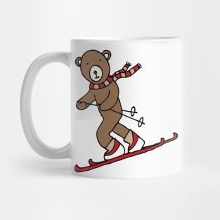 Skiing Bear -  A happy chap by Cecca Designs Mug